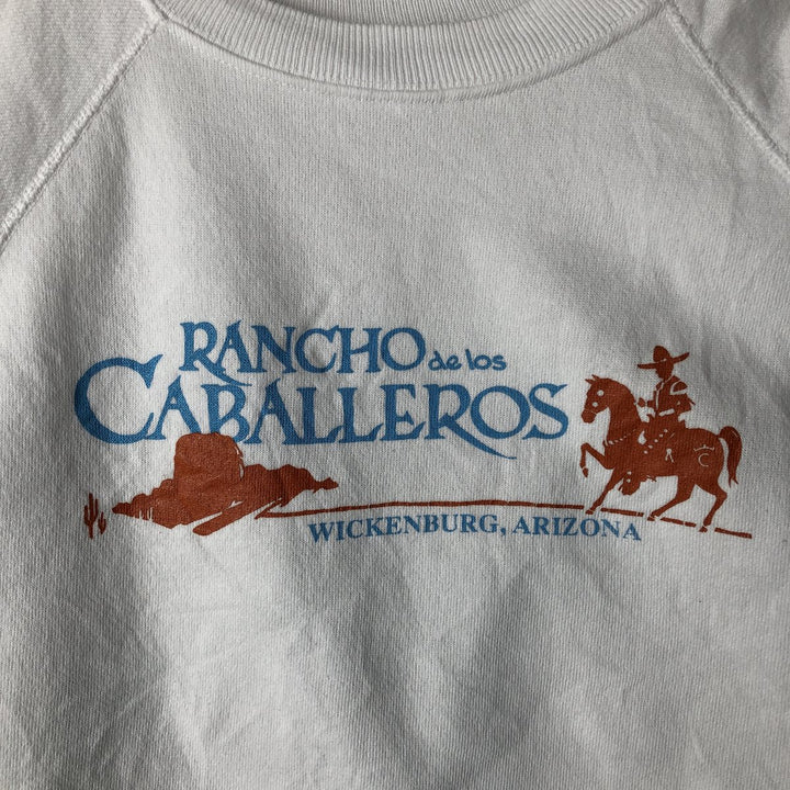 Vintage 80'S Hanes Blue Tag Printed Sweatshirt, Made in USA, Men's XL cotton white type Vintage Second Hand