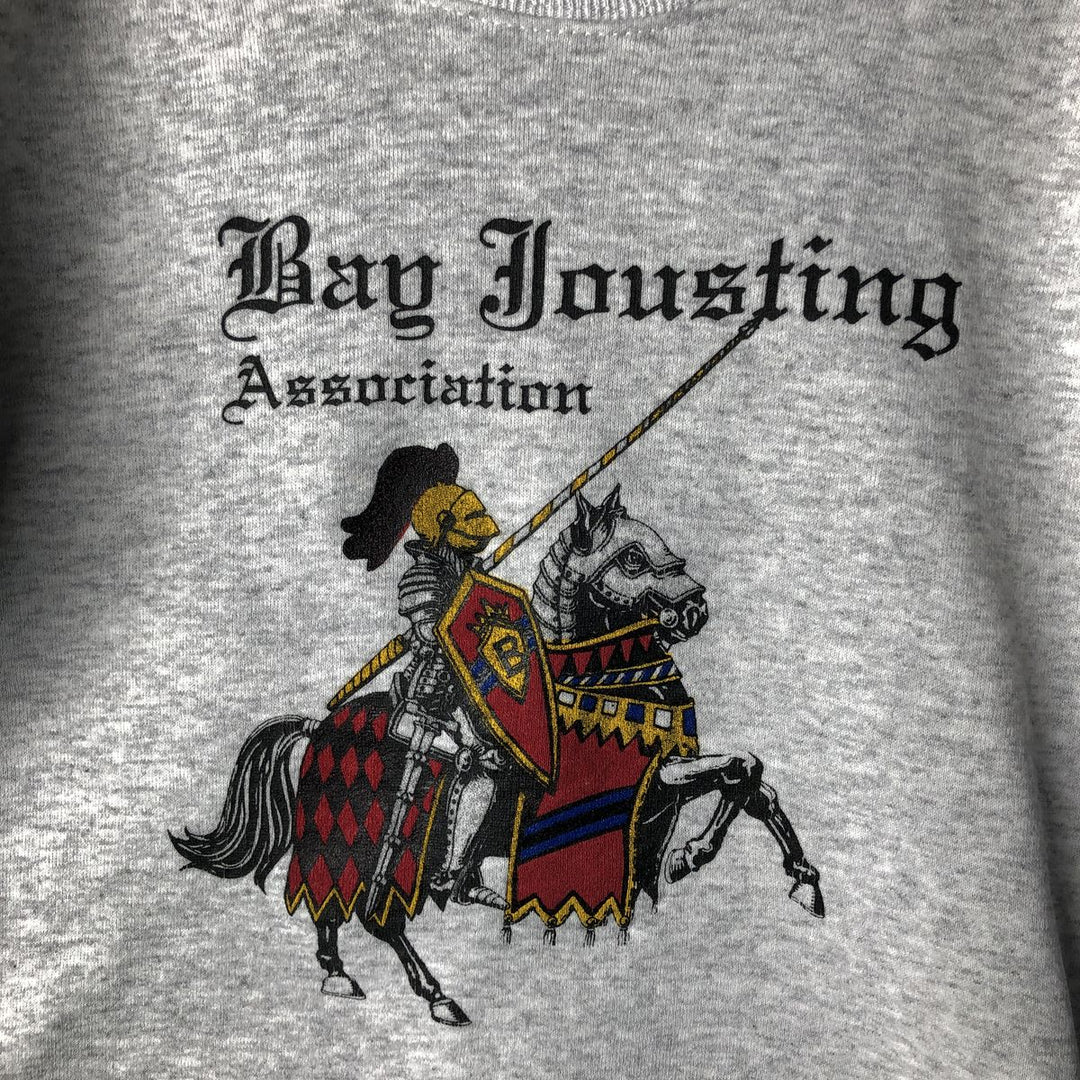 Vintage 90'S Lee Heavy Weight Cotton Blend Print Sweatshirt, Made in USA, Men's Size Medium unclear gray type Vintage Second Hand