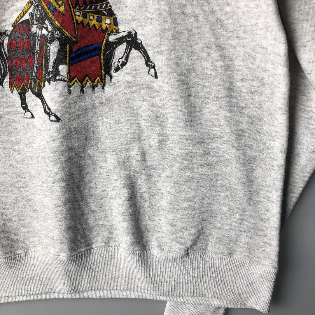 Vintage 90'S Lee Heavy Weight Cotton Blend Print Sweatshirt, Made in USA, Men's Size Medium unclear gray type Vintage Second Hand