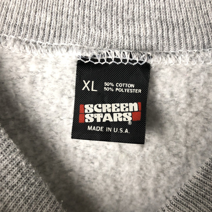 Vintage 90'S SCREEN STARS printed sweatshirt, made in the USA, men's size XL cotton gray type Vintage Second Hand