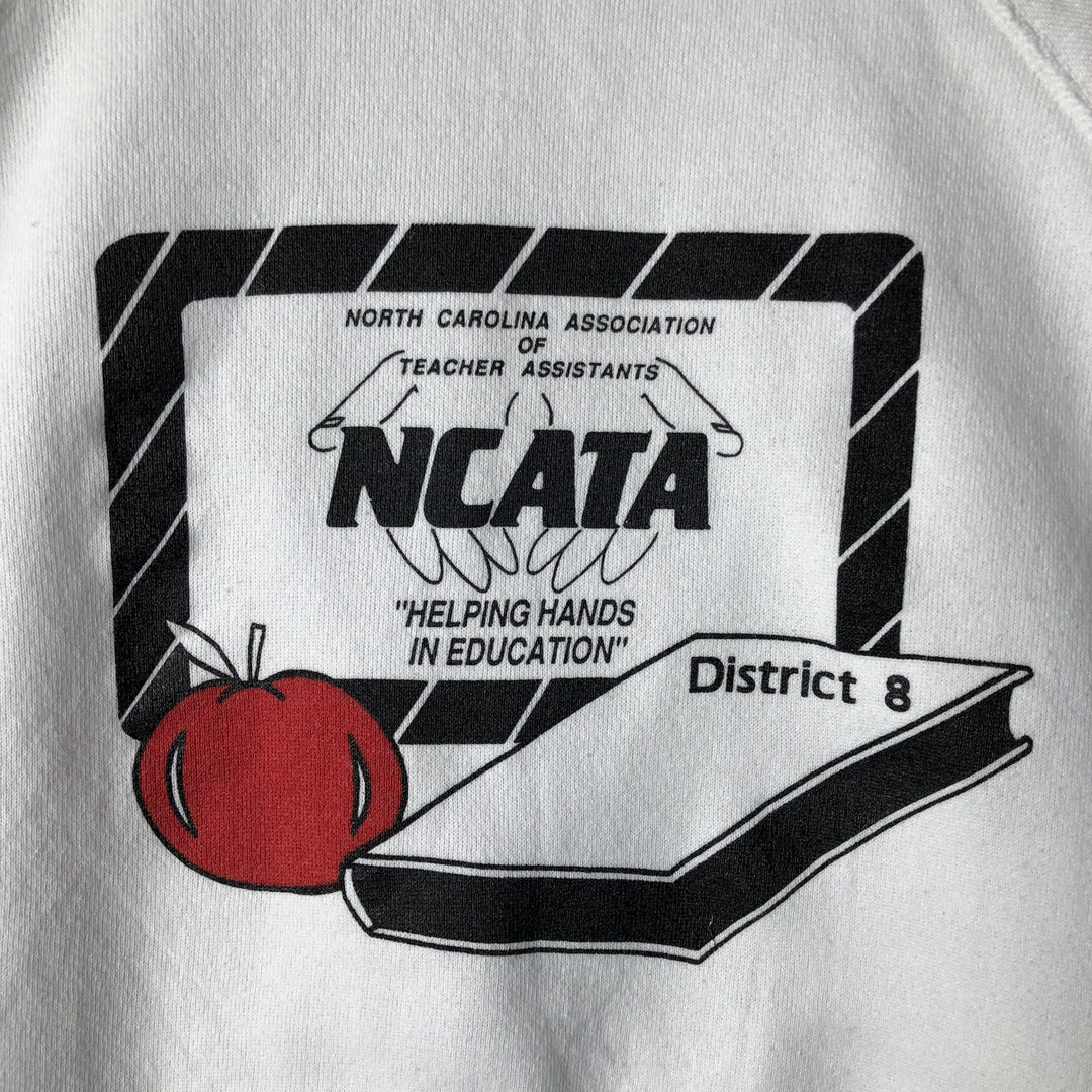 Vintage 80'S Hanes Blue Tag Printed Sweatshirt, Made in USA, Men's XL cotton white type Vintage Second Hand