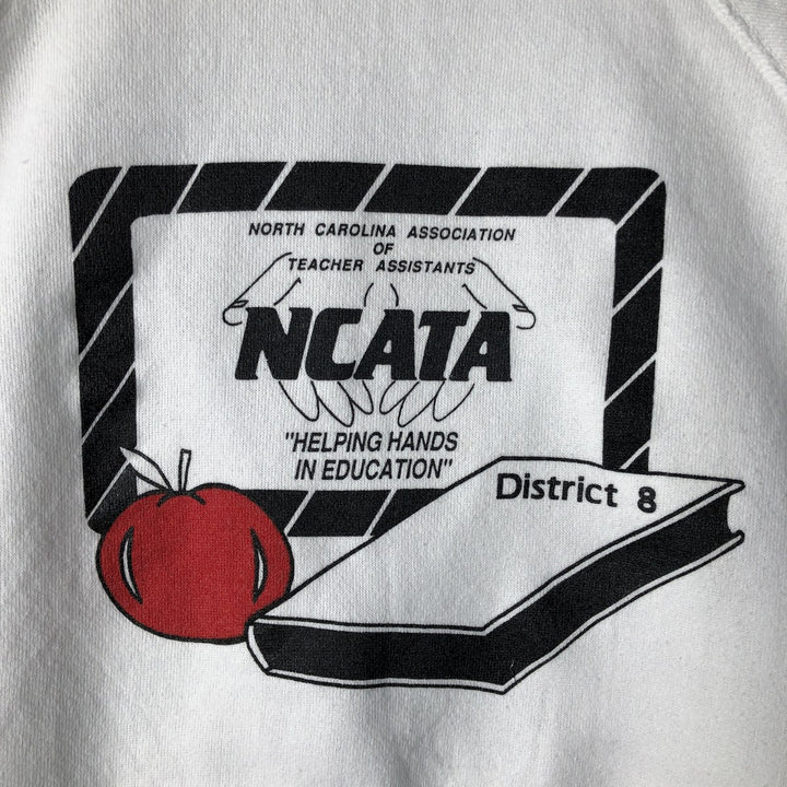 Vintage 80'S Hanes Blue Tag Printed Sweatshirt, Made in USA, Men's XL cotton white type Vintage Second Hand