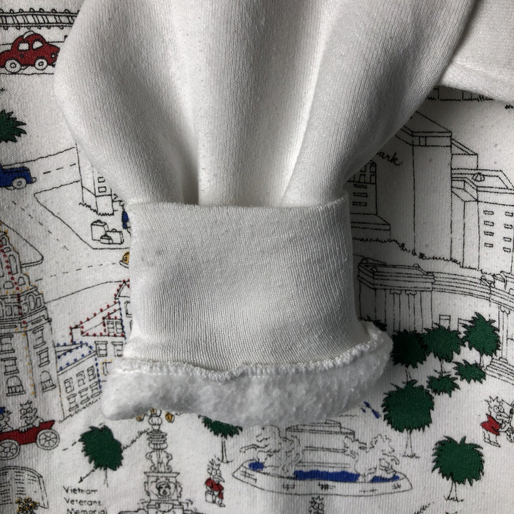 Vintage 80'S Fruit of the Loom printed sweatshirt, made in the USA, size M for men cotton white type Vintage Second Hand