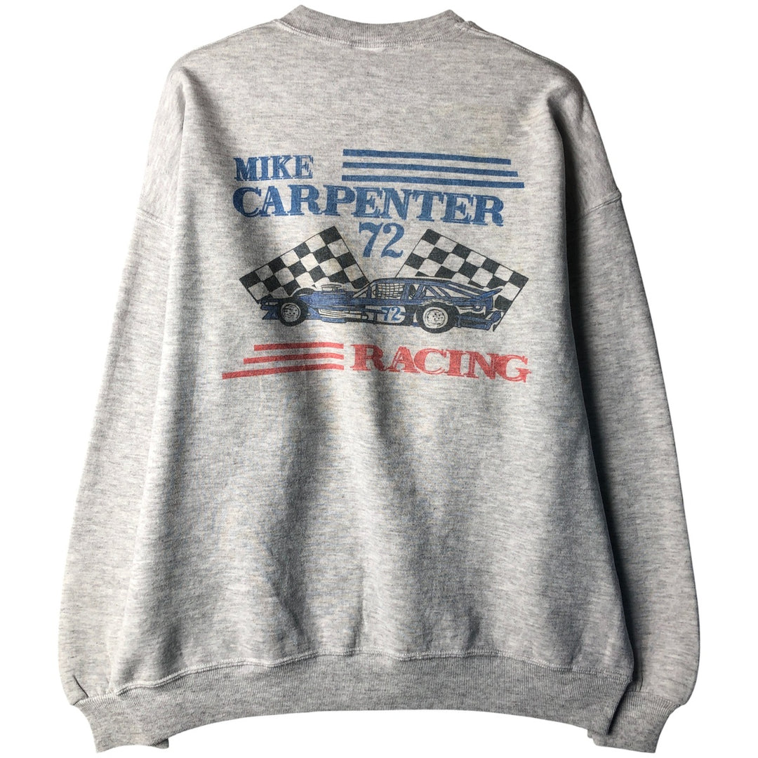 Vintage 80s-90'S Jerzees Super Sweats printed sweatshirt, made in the USA, men's size XL cotton gray type Vintage Second Hand