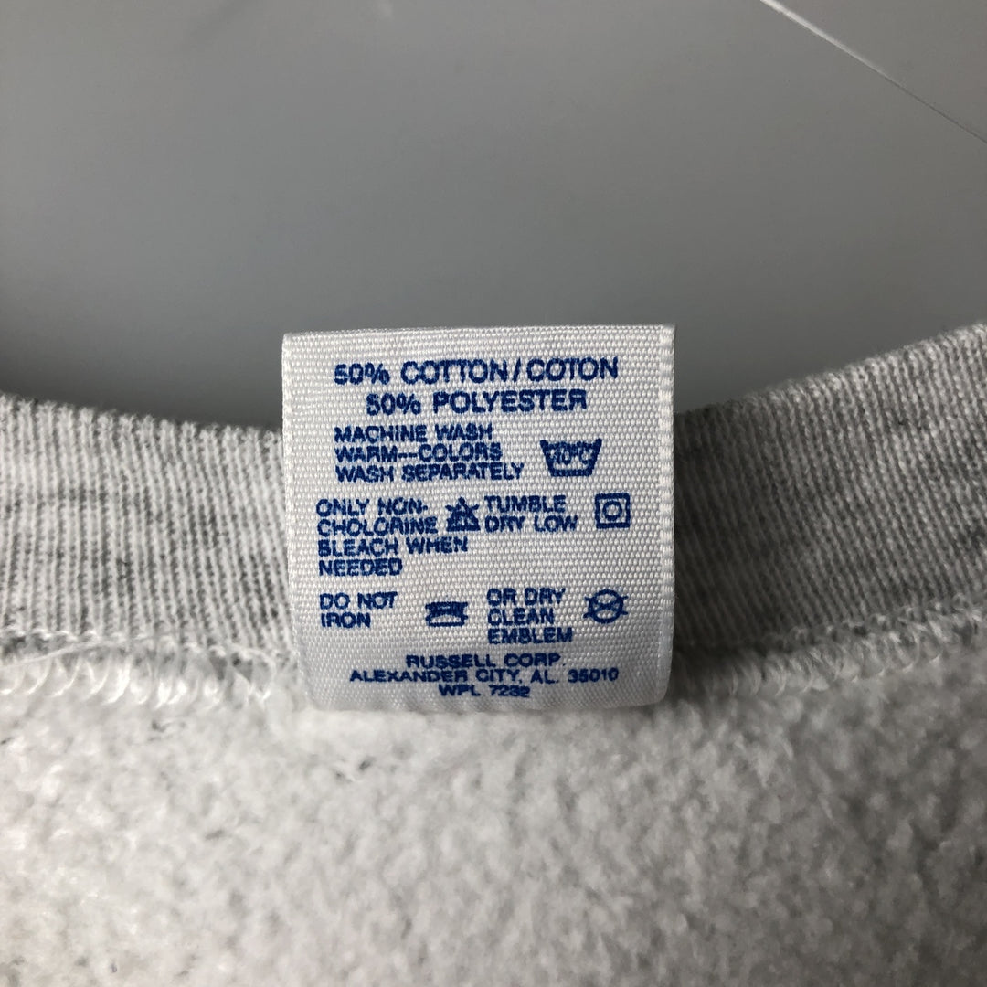 Vintage 80s-90'S Jerzees Super Sweats printed sweatshirt, made in the USA, men's size XL cotton gray type Vintage Second Hand