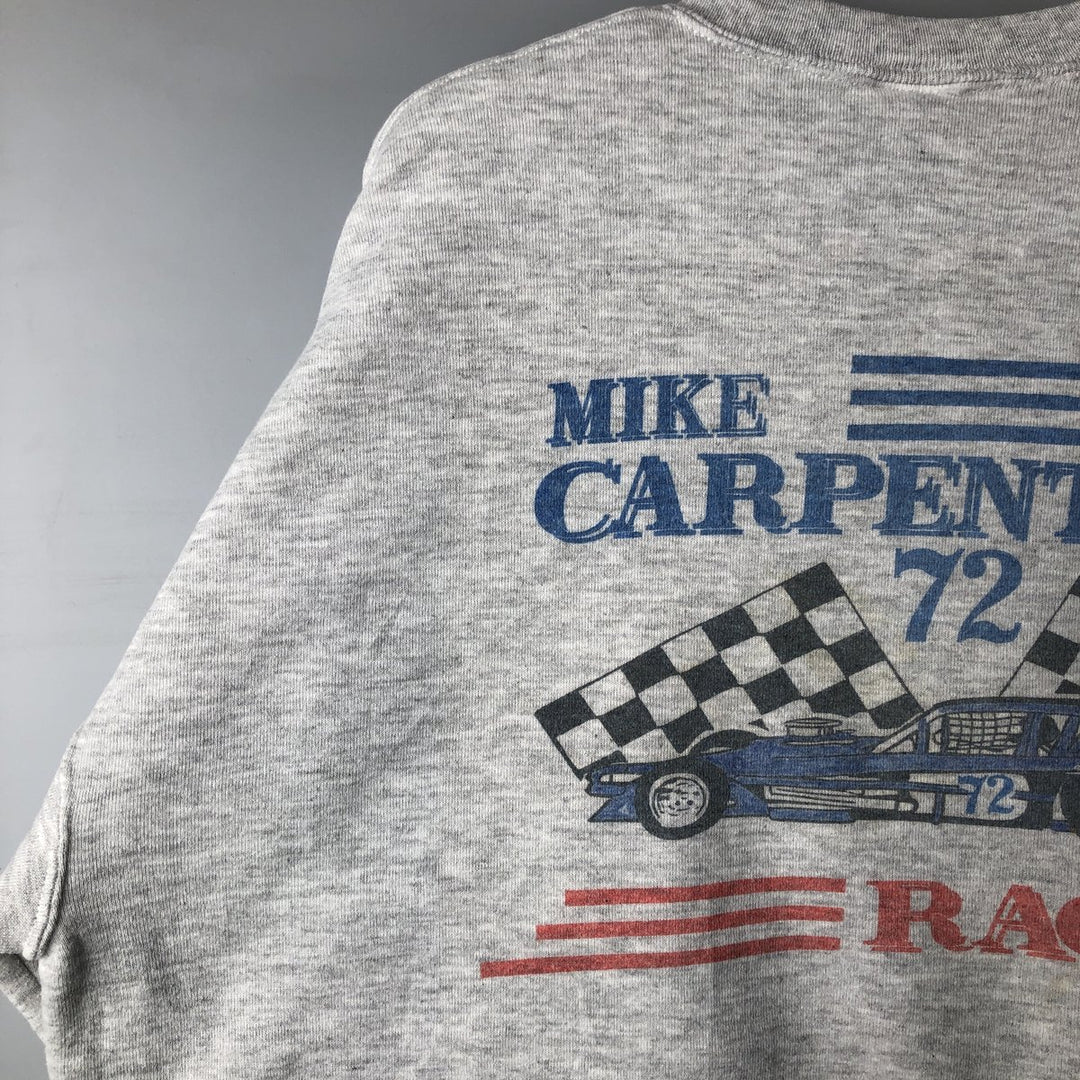 Vintage 80s-90'S Jerzees Super Sweats printed sweatshirt, made in the USA, men's size XL cotton gray type Vintage Second Hand