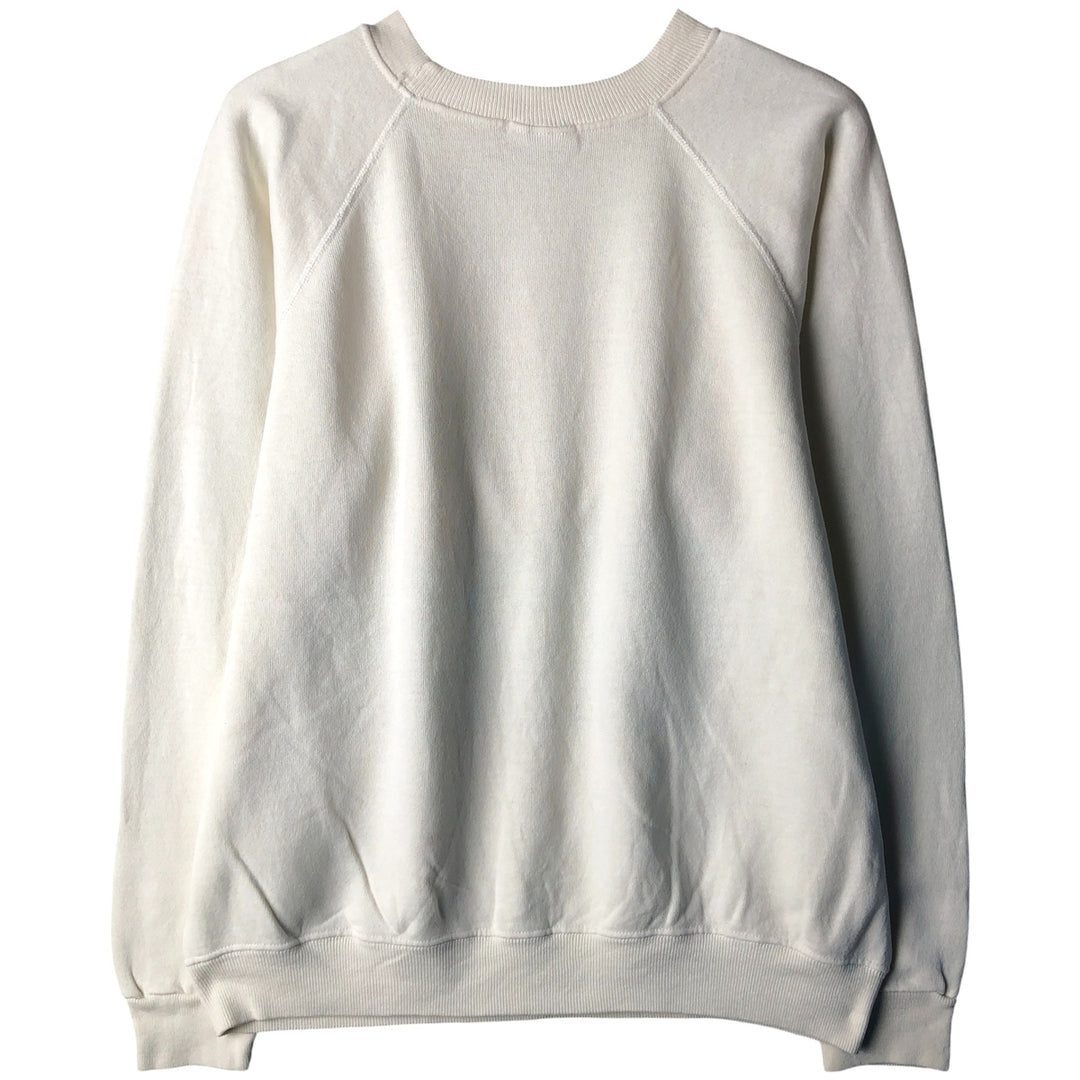 Vintage 80'S Hanes printed sweatshirt, made in USA, size L for men cotton white type Vintage Second Hand