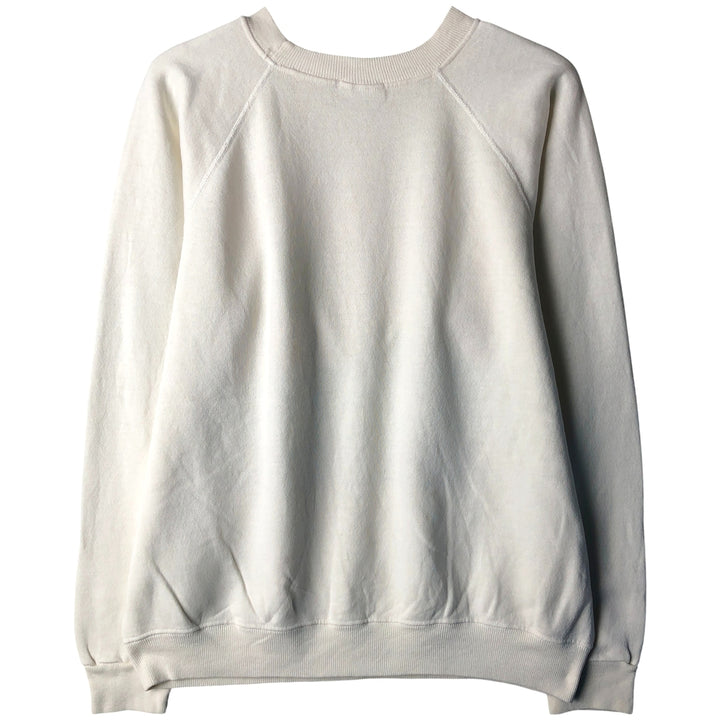 Vintage 80'S Hanes printed sweatshirt, made in USA, size L for men cotton white type Vintage Second Hand