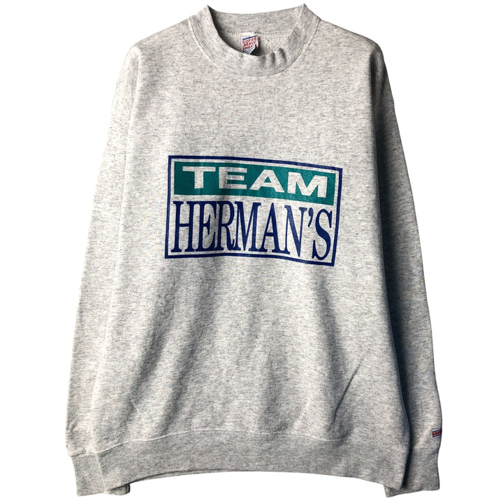 Vintage 90'S SOFFE HEAVY SWEATS printed sweatshirt, made in the USA, men's size XL polyester gray type Vintage Second Hand