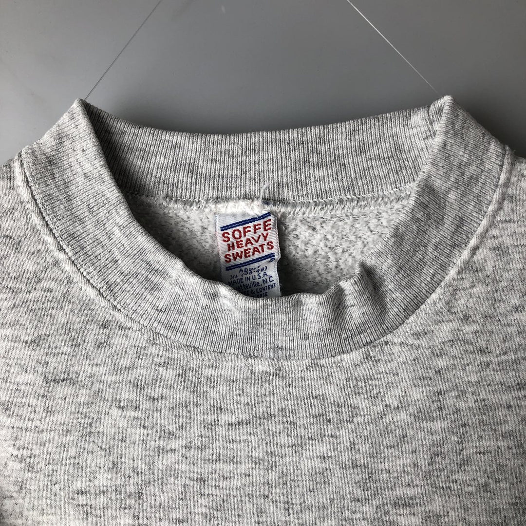 Vintage 90'S SOFFE HEAVY SWEATS printed sweatshirt, made in the USA, men's size XL polyester gray type Vintage Second Hand