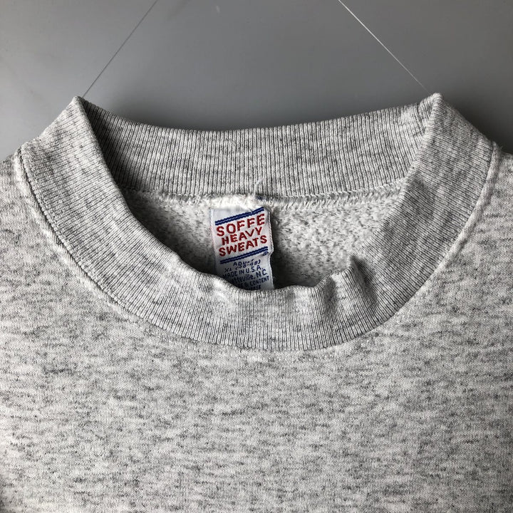 Vintage 90'S SOFFE HEAVY SWEATS printed sweatshirt, made in the USA, men's size XL polyester gray type Vintage Second Hand