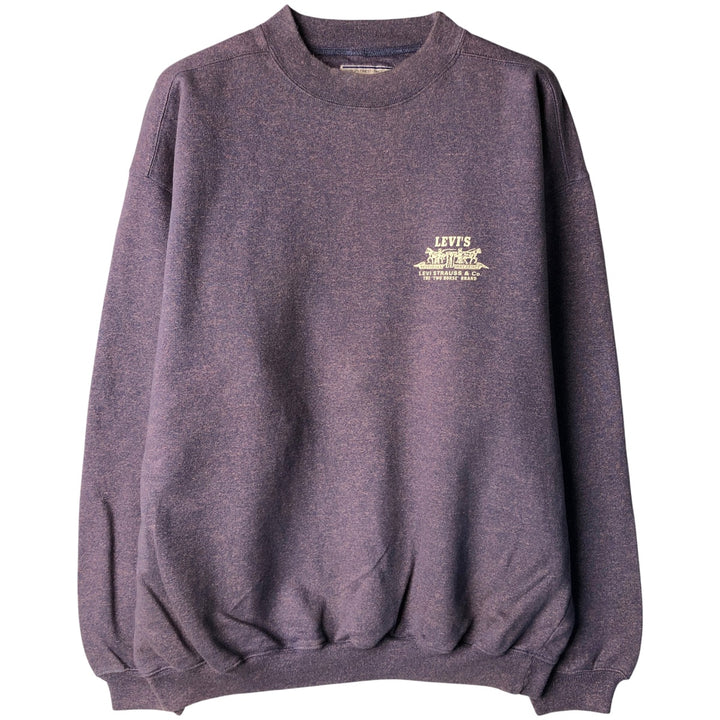 Vintage 90'S Levi's logo sweatshirt, size M, men's cotton purple type Vintage Second Hand