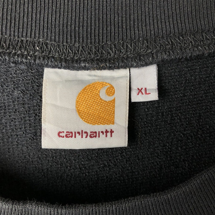 Carhartt logo sweatshirt, men's size XL cotton black type Vintage Second Hand