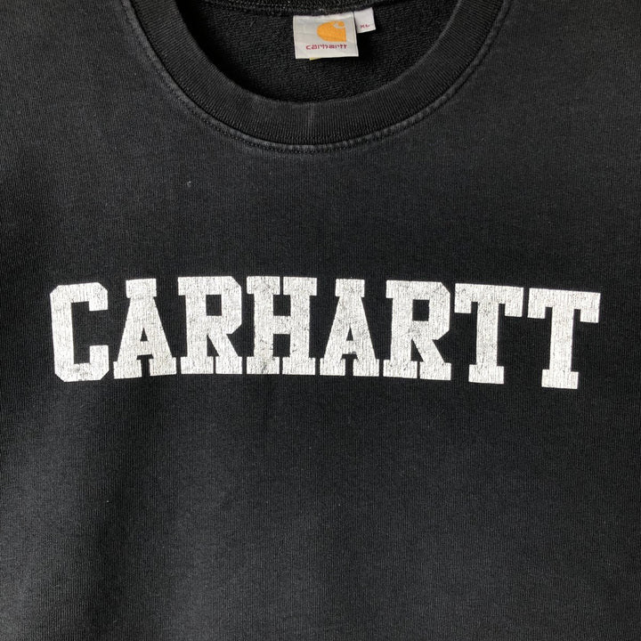 Carhartt logo sweatshirt, men's size XL cotton black type Vintage Second Hand