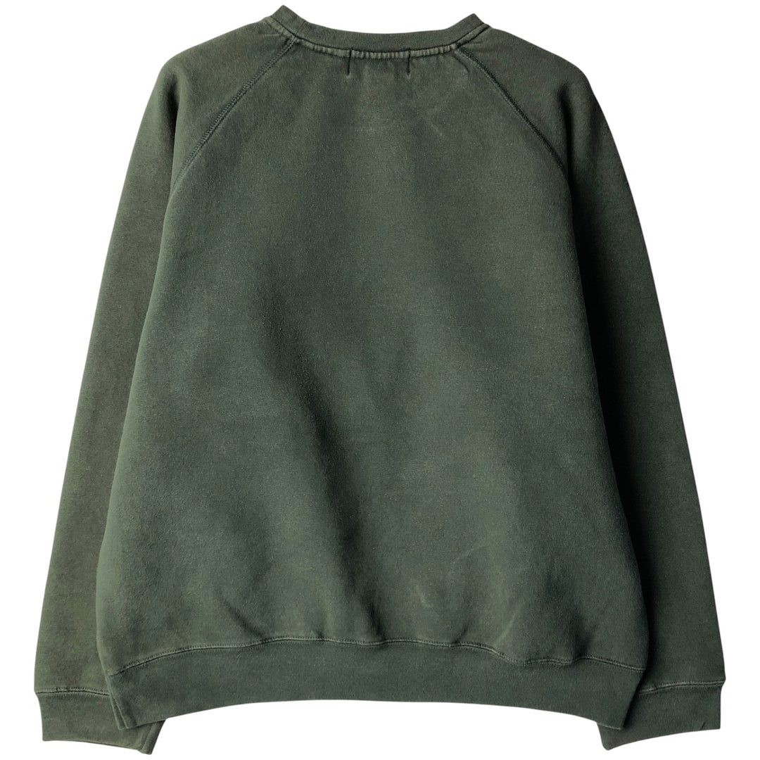 2000'S Eddie Bauer logo sweatshirt, men's size M cotton Green type dark green Vintage Second Hand