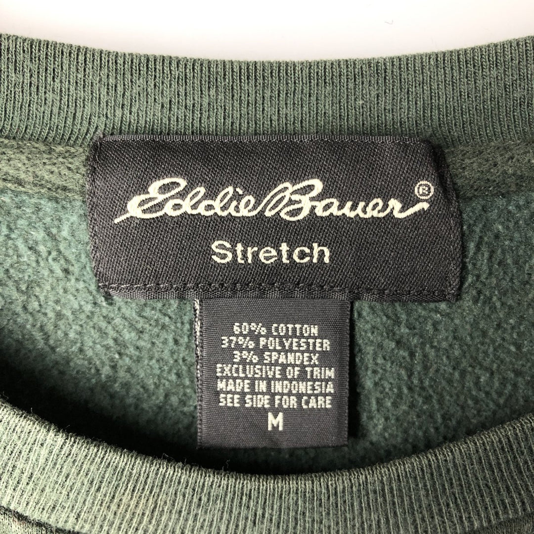 2000'S Eddie Bauer logo sweatshirt, men's size M cotton Green type dark green Vintage Second Hand