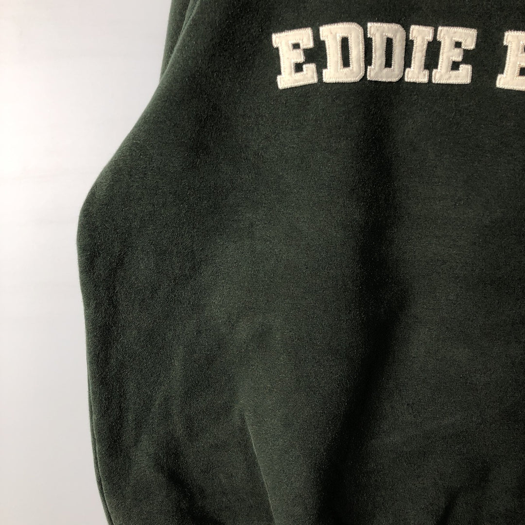 2000'S Eddie Bauer logo sweatshirt, men's size M cotton Green type dark green Vintage Second Hand