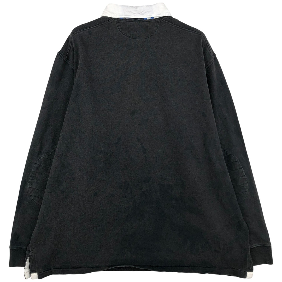 Ralph Lauren POLO by Ralph Lauren Big Pony Long Sleeve Rugby Shirt Men's XL cotton black type Vintage Second Hand