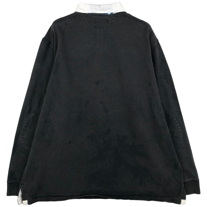 Ralph Lauren POLO by Ralph Lauren Big Pony Long Sleeve Rugby Shirt Men's XL cotton black type Vintage Second Hand