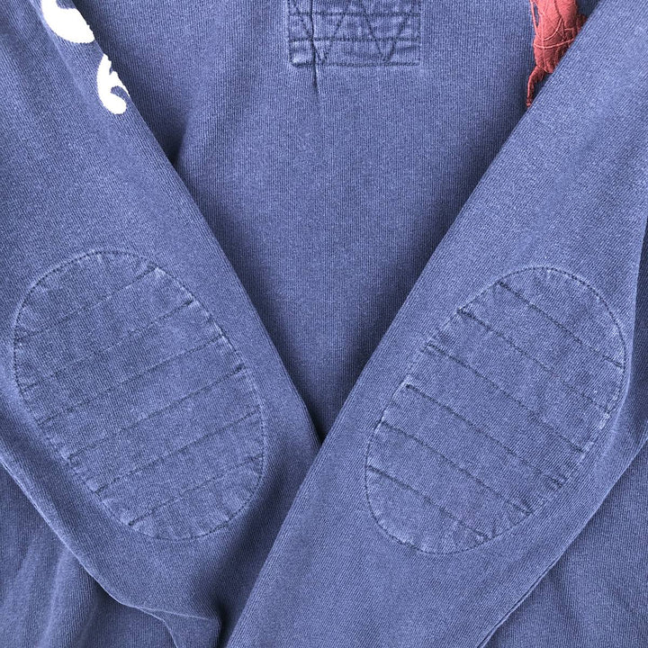 Ralph Lauren POLO by Ralph Lauren CUSTOM FIT Big Pony Long Sleeve Rugby Shirt, Men's Size Medium cotton navy blue type Vintage Second Hand
