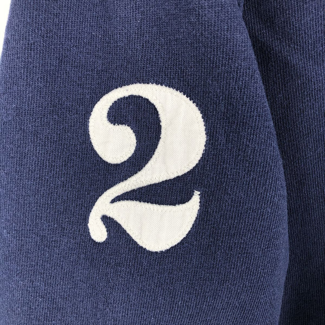 Ralph Lauren POLO by Ralph Lauren CUSTOM FIT Big Pony Long Sleeve Rugby Shirt, Men's Size Medium cotton navy blue type Vintage Second Hand