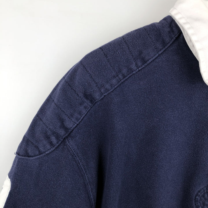 Ralph Lauren POLO by Ralph Lauren Big Pony Long Sleeve Rugby Shirt Men's XL cotton navy blue type Vintage Second Hand