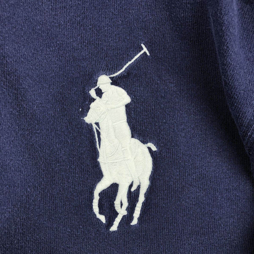 Ralph Lauren POLO by Ralph Lauren Big Pony Long Sleeve Rugby Shirt Men's XL cotton navy blue type Vintage Second Hand