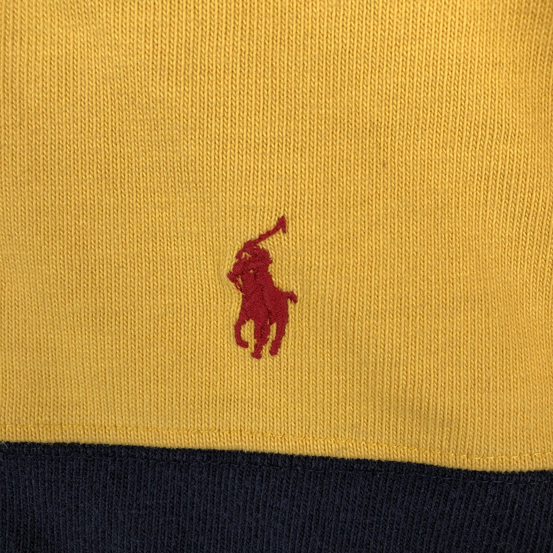 Ralph Lauren POLO by Ralph Lauren Striped Pattern Long Sleeve Rugby Shirt Men's Size L cotton navy blue type Vintage Second Hand