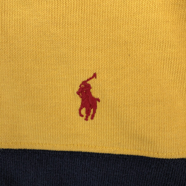 Ralph Lauren POLO by Ralph Lauren Striped Pattern Long Sleeve Rugby Shirt Men's Size L cotton navy blue type Vintage Second Hand