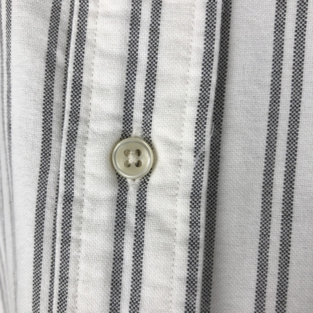 Ralph Lauren Classic Fit Long Sleeve Button Down Striped Shirt, Men's Size L cotton gray type Vintage Second Hand