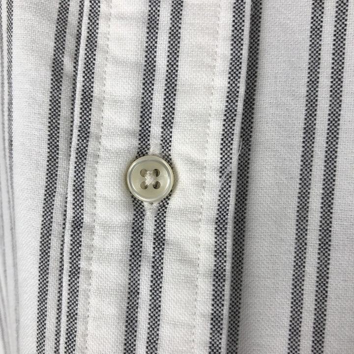 Ralph Lauren Classic Fit Long Sleeve Button Down Striped Shirt, Men's Size L cotton gray type Vintage Second Hand