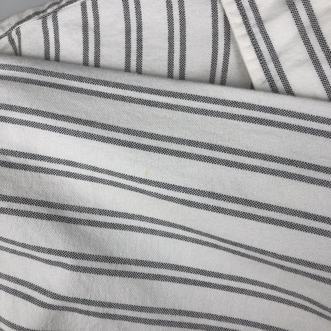 Ralph Lauren Classic Fit Long Sleeve Button Down Striped Shirt, Men's Size L cotton gray type Vintage Second Hand