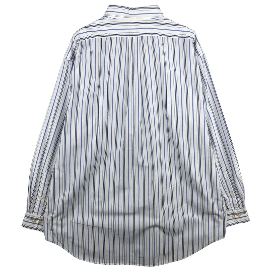 Ralph Lauren YARMOUTH Long Sleeve Button-Down Striped Shirt, Men's XL cotton white type Vintage Second Hand