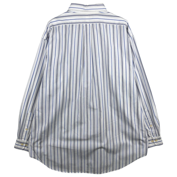 Ralph Lauren YARMOUTH Long Sleeve Button-Down Striped Shirt, Men's XL cotton white type Vintage Second Hand