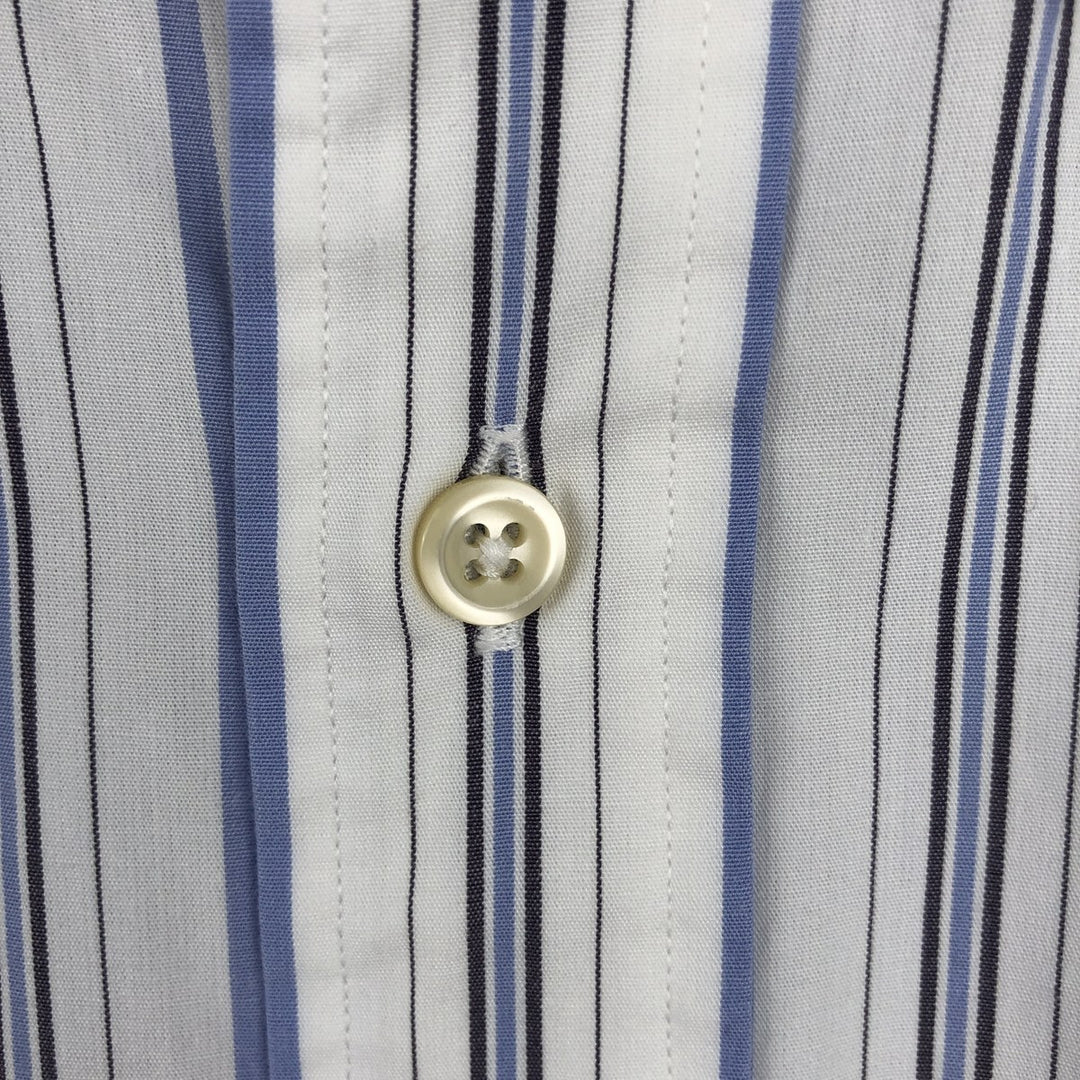 Ralph Lauren YARMOUTH Long Sleeve Button-Down Striped Shirt, Men's XL cotton white type Vintage Second Hand