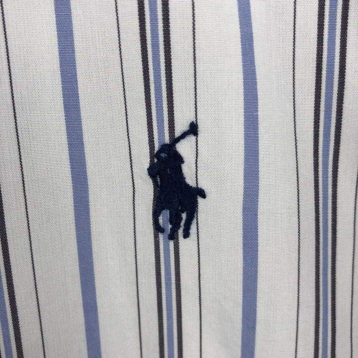 Ralph Lauren YARMOUTH Long Sleeve Button-Down Striped Shirt, Men's XL cotton white type Vintage Second Hand
