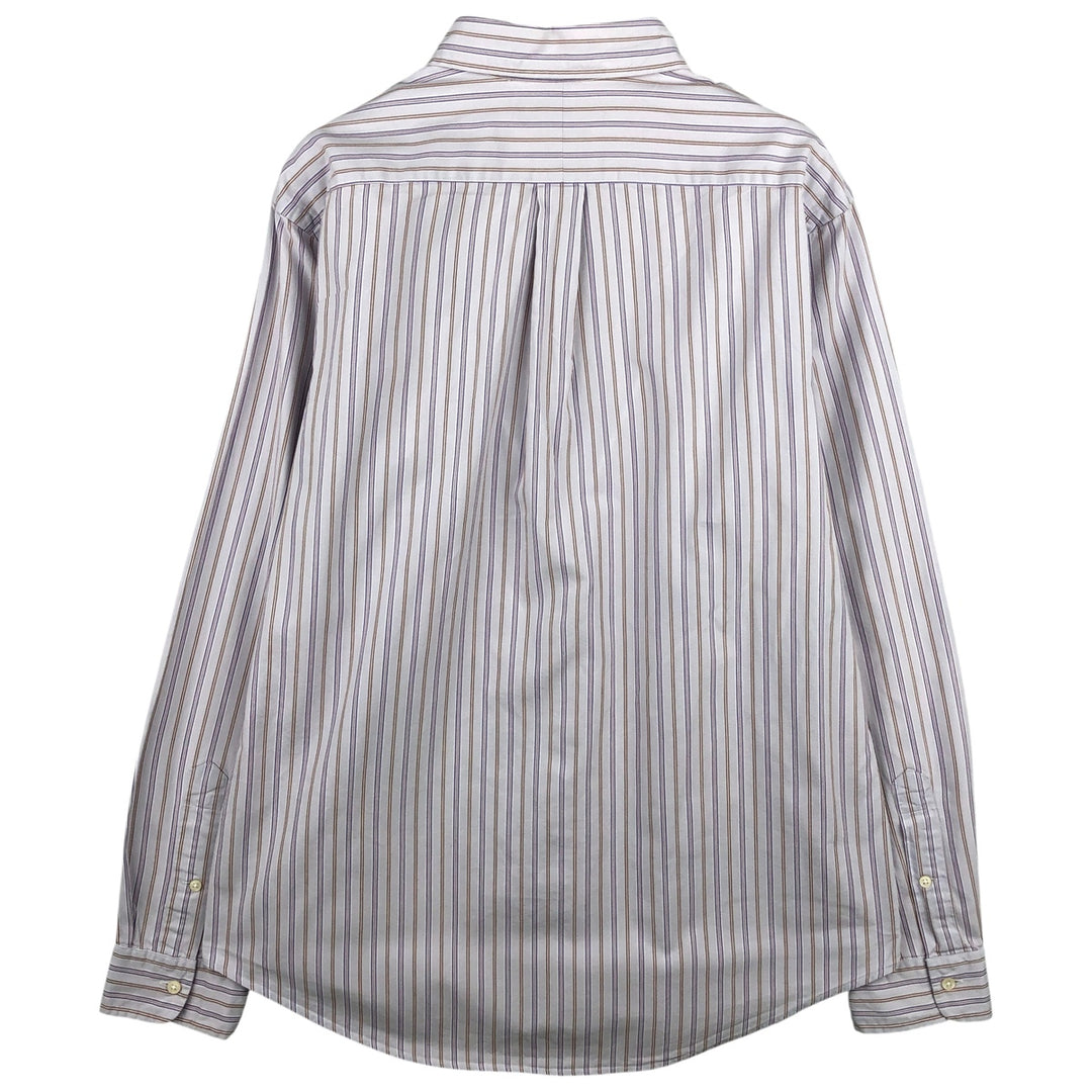 Ralph Lauren CUSTOM FIT long sleeve button down striped shirt men's size L cotton purple type Vintage Second Hand