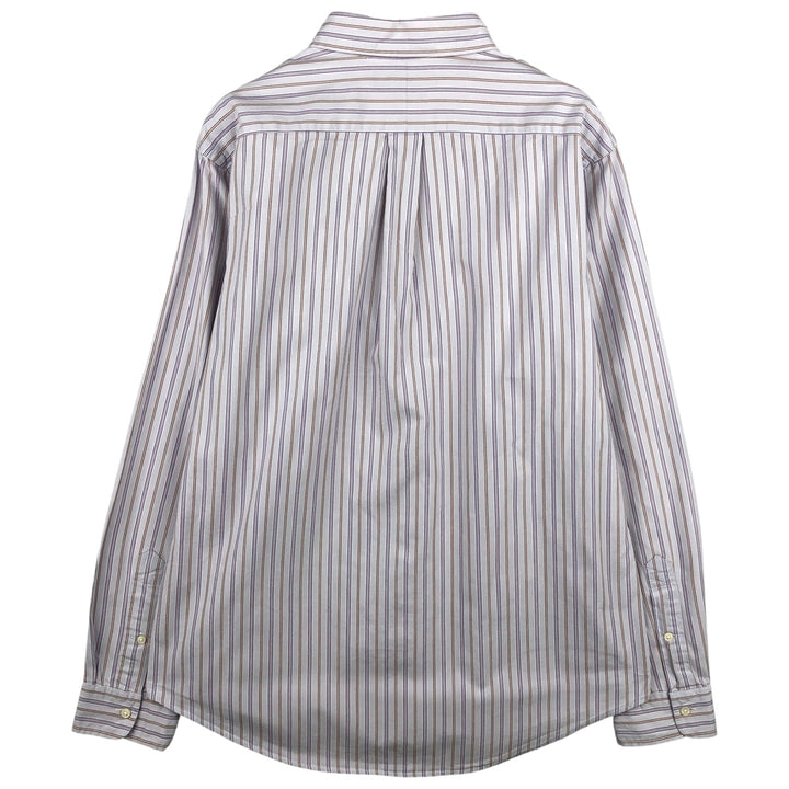 Ralph Lauren CUSTOM FIT long sleeve button down striped shirt men's size L cotton purple type Vintage Second Hand