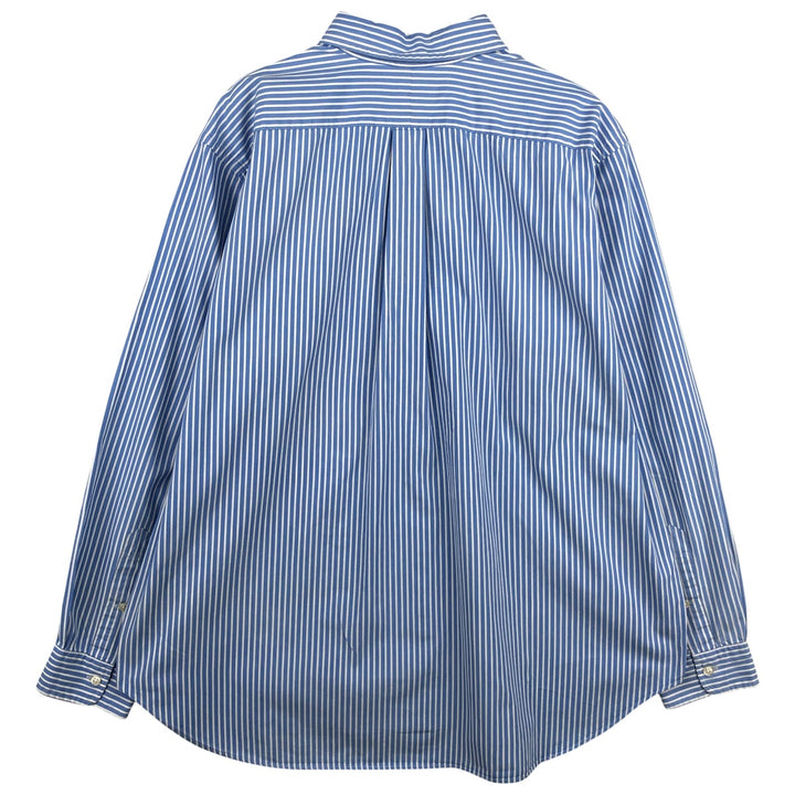 Ralph Lauren Classic Fit Long Sleeve Button-Down Striped Shirt, Men's XXXL cotton blue type Vintage Second Hand