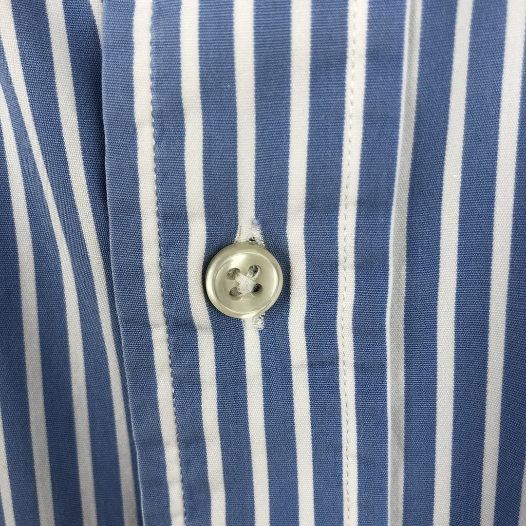 Ralph Lauren Classic Fit Long Sleeve Button-Down Striped Shirt, Men's XXXL cotton blue type Vintage Second Hand