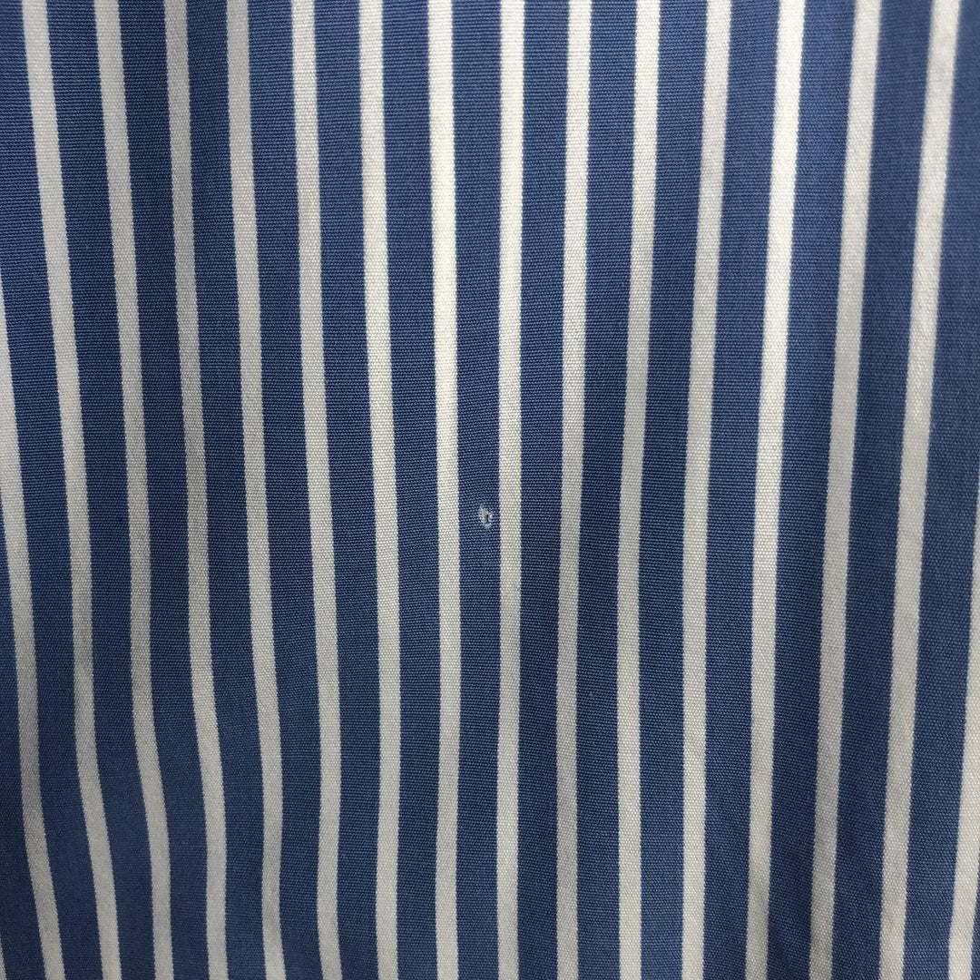 Ralph Lauren Classic Fit Long Sleeve Button-Down Striped Shirt, Men's XXXL cotton blue type Vintage Second Hand