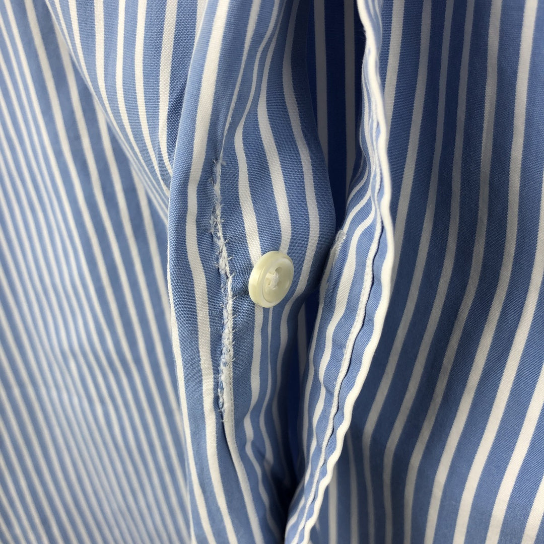 Ralph Lauren Classic Fit Long Sleeve Button-Down Striped Shirt, Men's XXXL cotton blue type Vintage Second Hand
