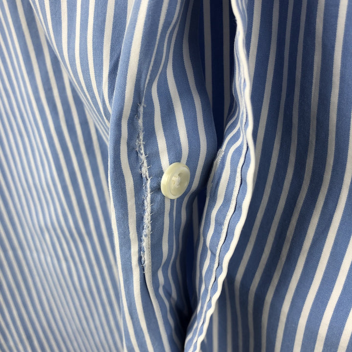 Ralph Lauren Classic Fit Long Sleeve Button-Down Striped Shirt, Men's XXXL cotton blue type Vintage Second Hand