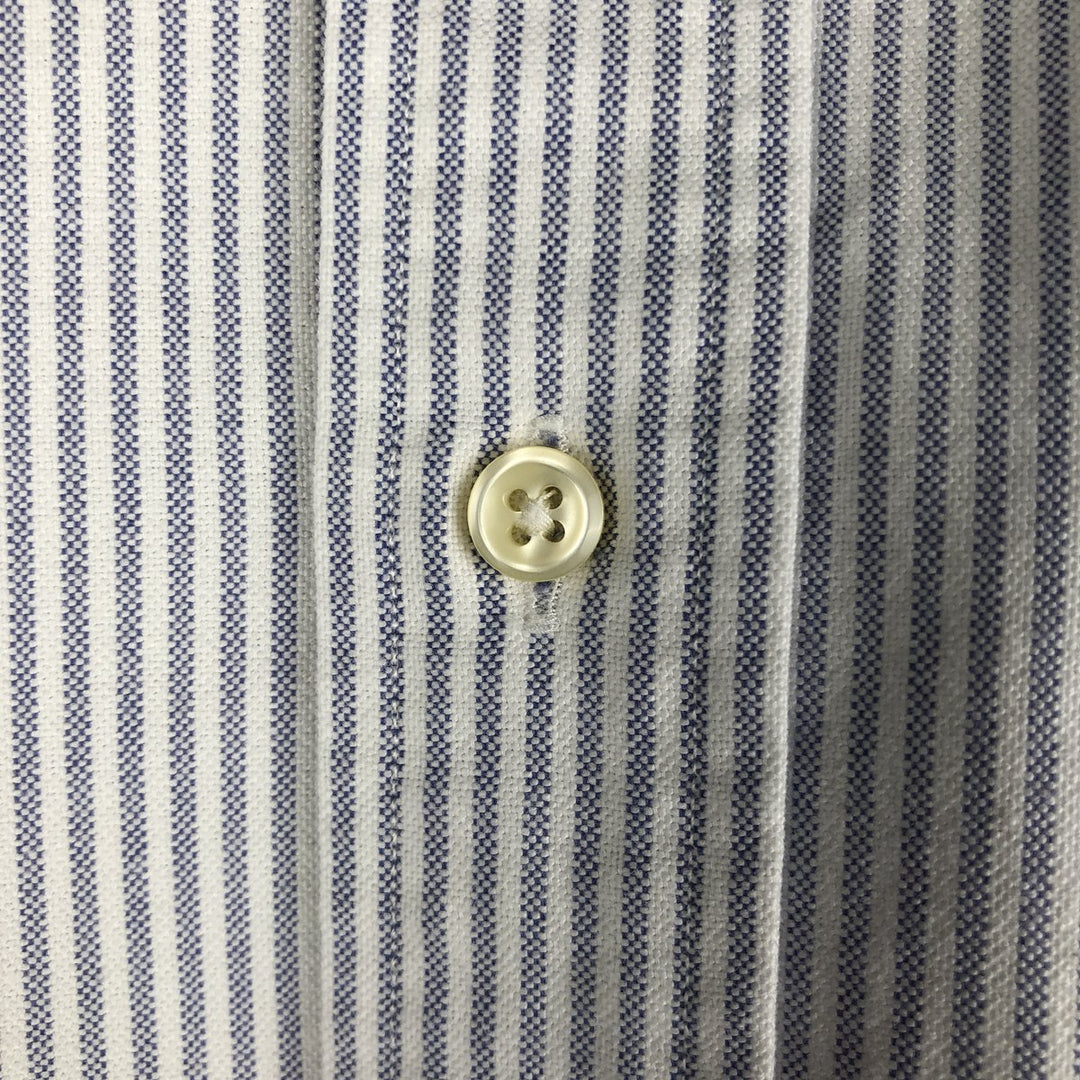 Ralph Lauren Classic Fit Long Sleeve Button Down Striped Shirt, Men's Size L cotton blue type Vintage Second Hand