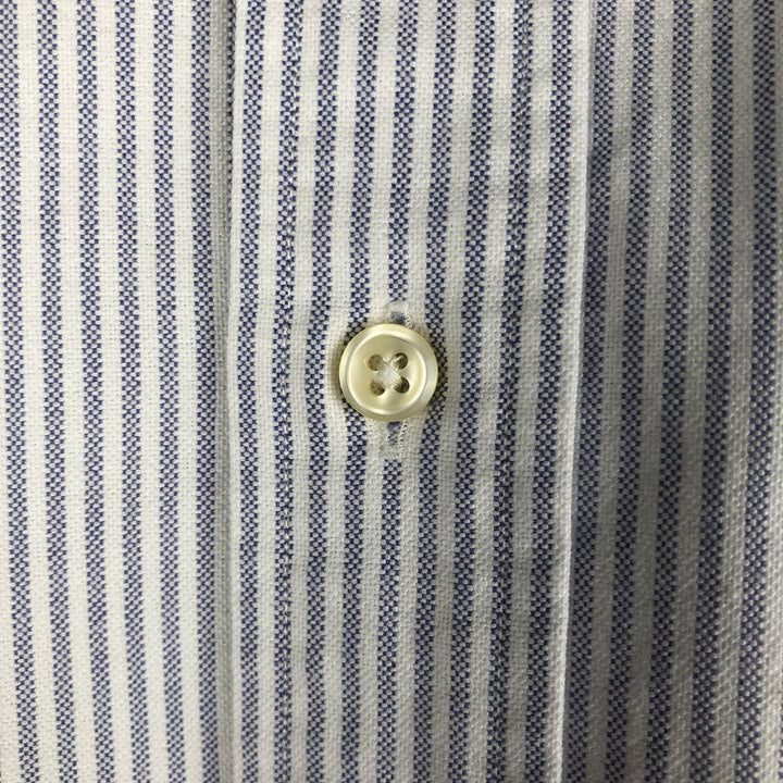Ralph Lauren Classic Fit Long Sleeve Button Down Striped Shirt, Men's Size L cotton blue type Vintage Second Hand