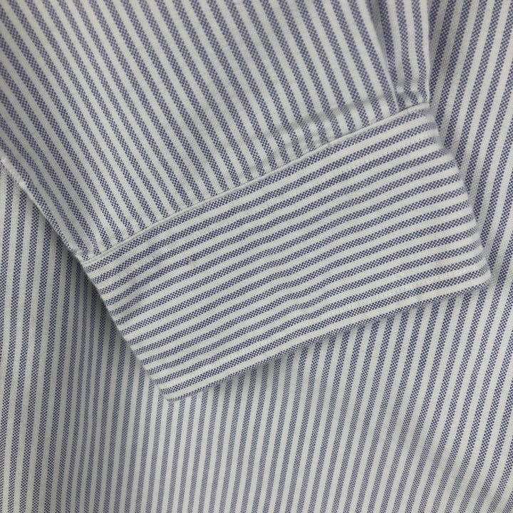Ralph Lauren Classic Fit Long Sleeve Button Down Striped Shirt, Men's Size L cotton blue type Vintage Second Hand
