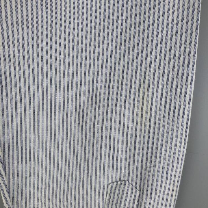 Ralph Lauren Classic Fit Long Sleeve Button Down Striped Shirt, Men's Size L cotton blue type Vintage Second Hand