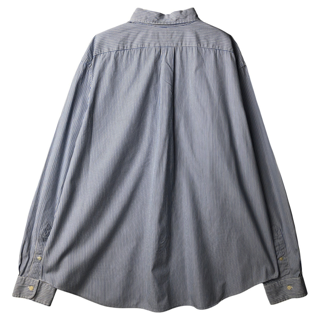 Ralph Lauren Classic Fit Long Sleeve Button Down Striped Shirt Men's XXL cotton Blue type light blue Vintage Second Hand