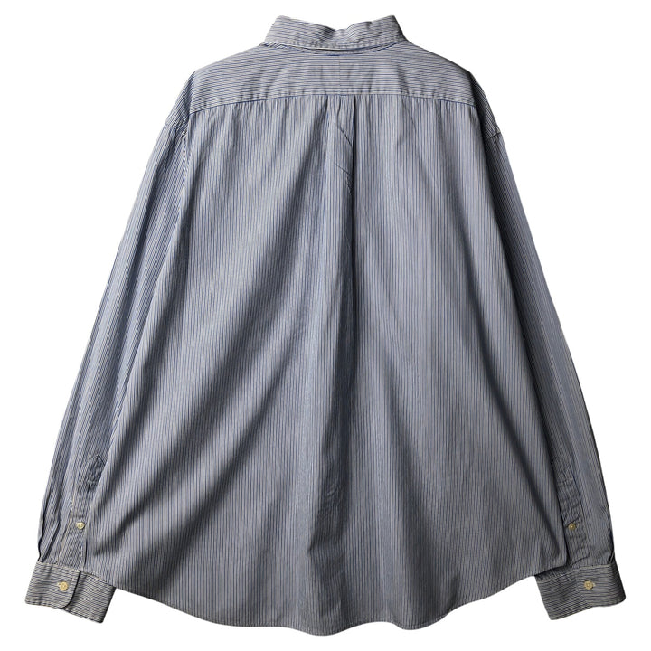 Ralph Lauren Classic Fit Long Sleeve Button Down Striped Shirt Men's XXL cotton Blue type light blue Vintage Second Hand