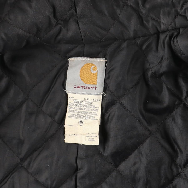 90'S Carhartt Active Jacket, Duck Full-Zip Hoodie, Men's Size L (approx.) cotton Beige type Vintage Second Hand